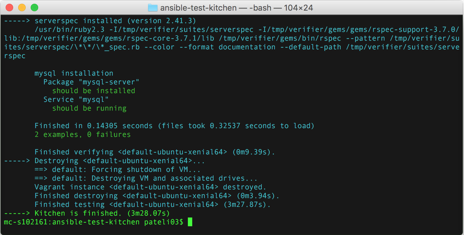 bundle exec kitchen verify alt text